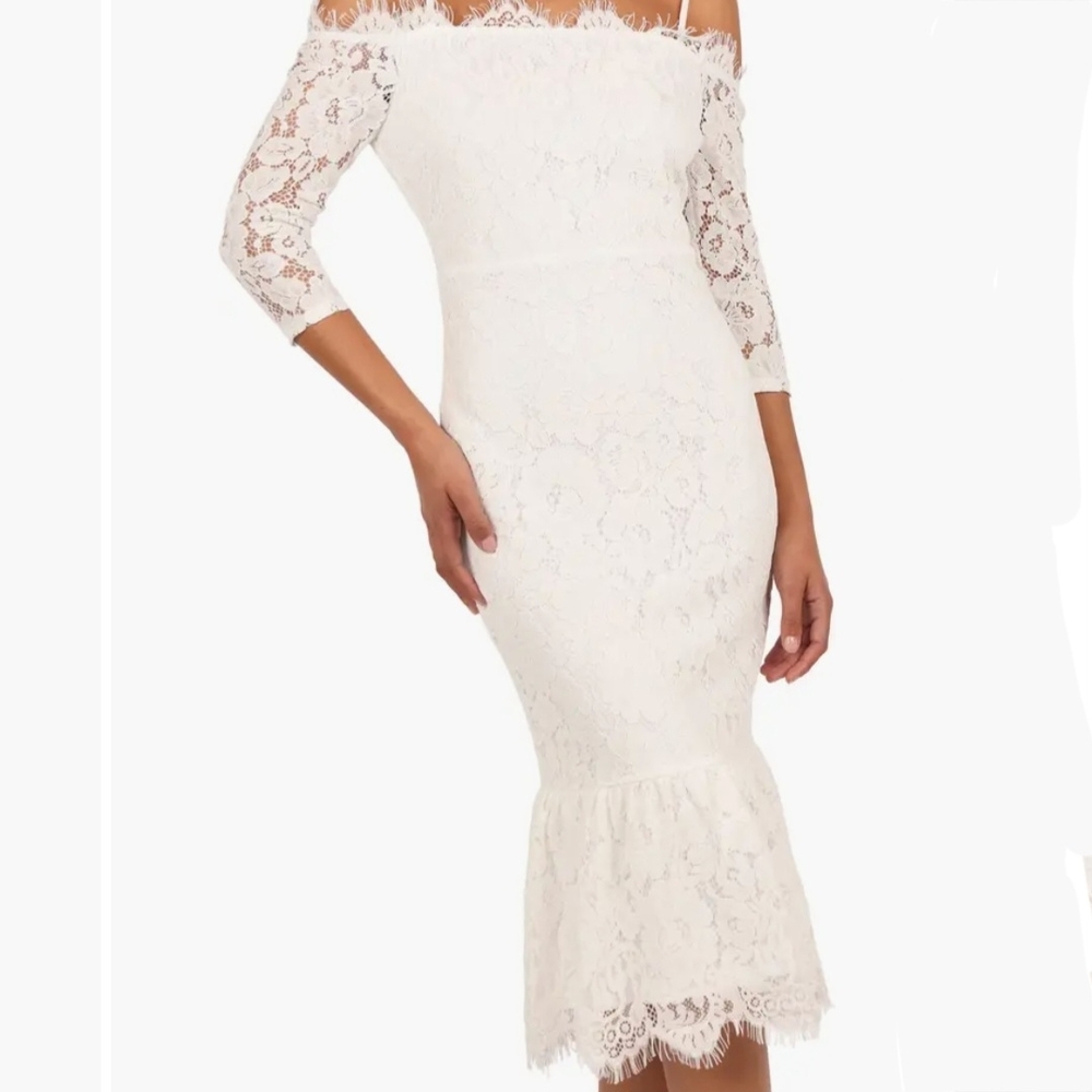 NWT Petal & Pup White Lace Long Sleeve Dress Size Small - Picture 5 of 12